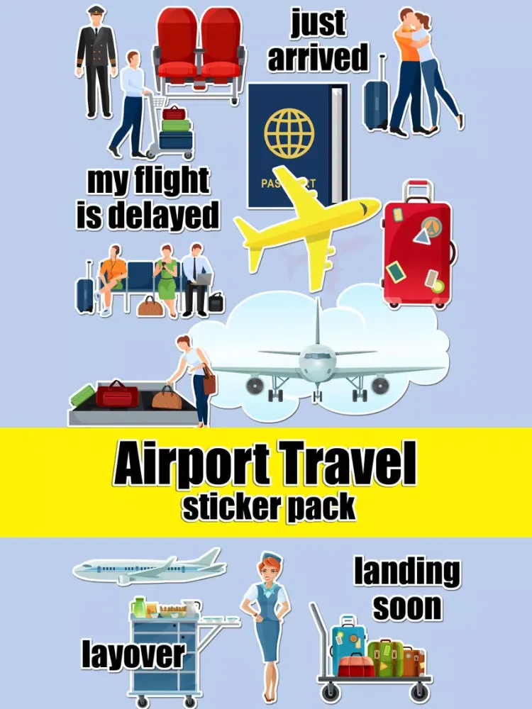 صور Airport Travel Sticker Pack iPad 