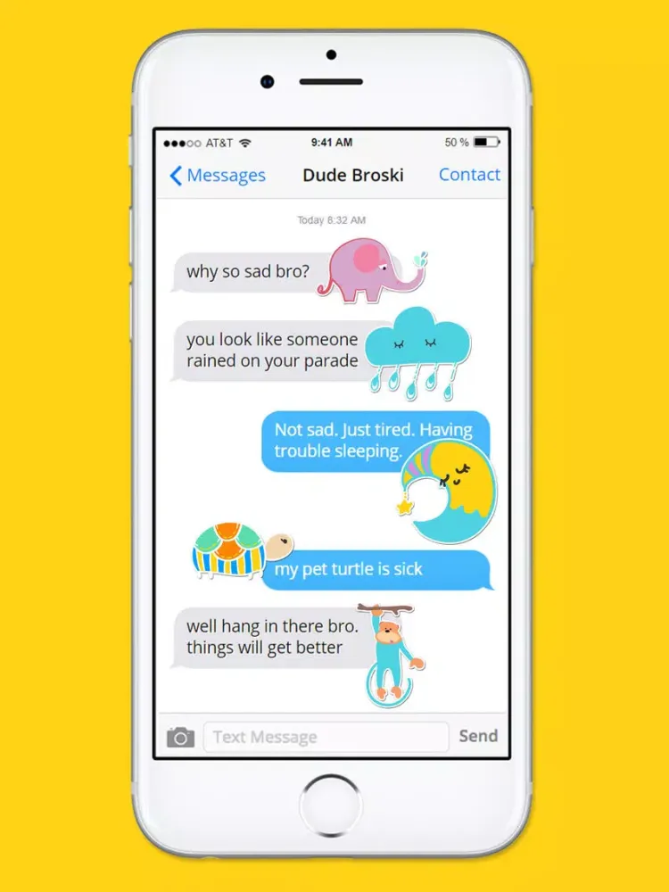 Tangkapan skrin Animal and Doodle Stickers a Kawaii Sticker Pack iPad 