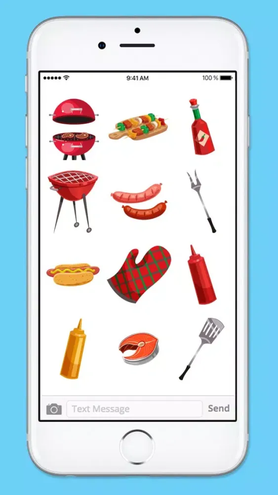 Tangkapan layar Let’s BBQ Barbeque Grilling Sticker Pack