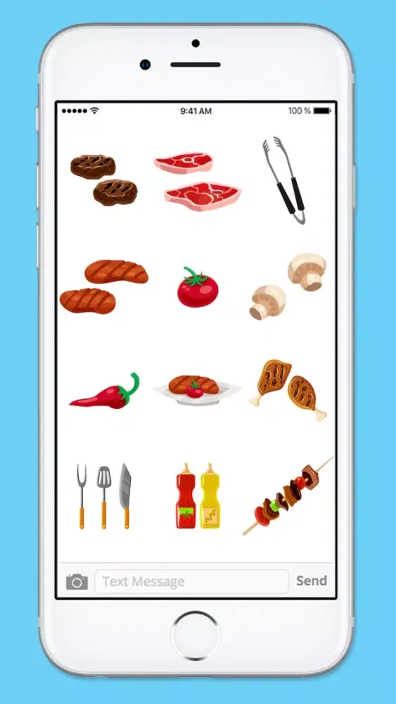 Tangkapan layar Let’s BBQ Barbeque Grilling Sticker Pack
