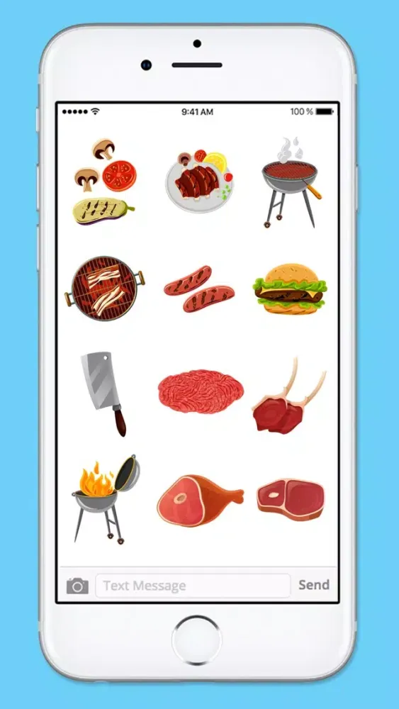 Tangkapan layar Let’s BBQ Barbeque Grilling Sticker Pack