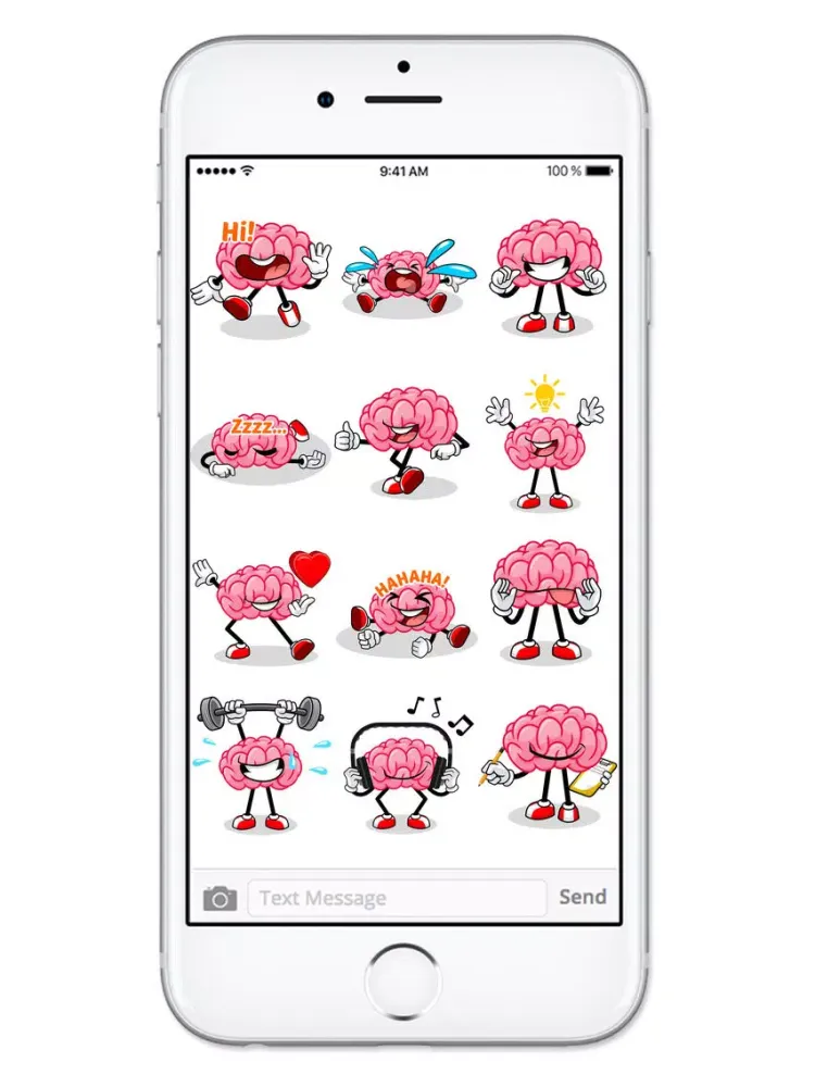 Скриншоты Brain Emojis Share Your Feelings Emoticon Stickers iPad 