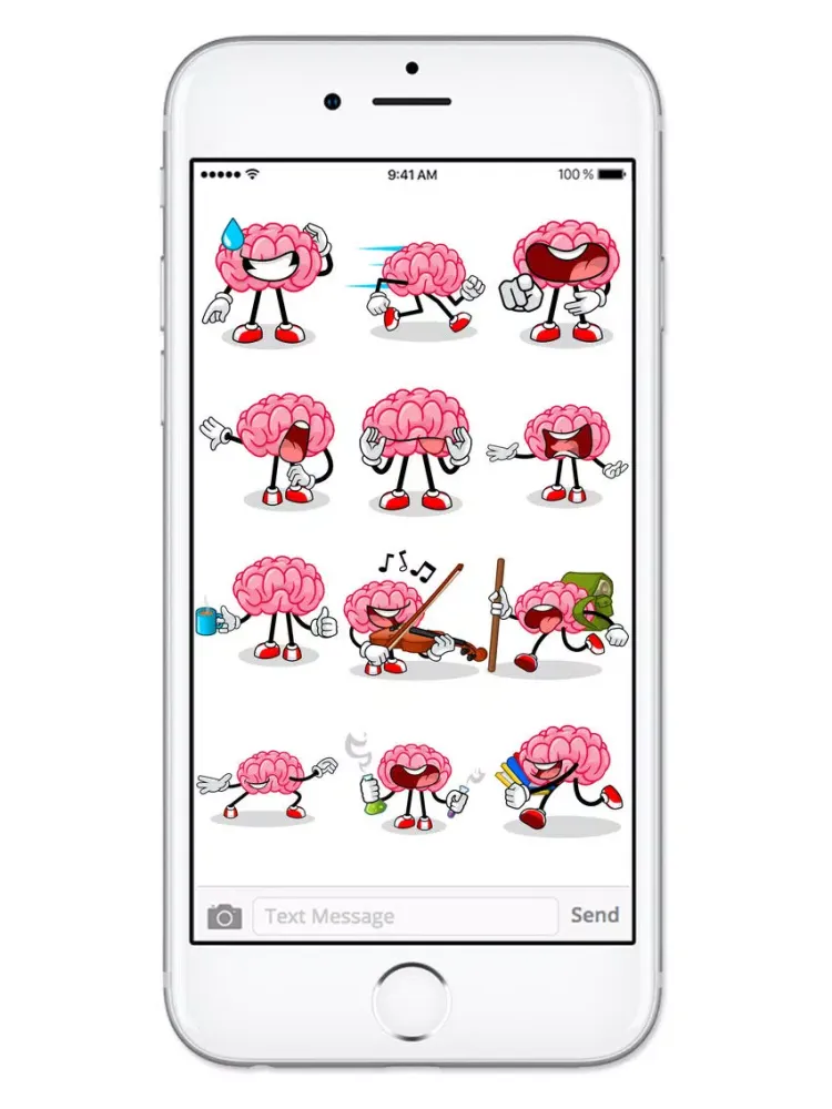 Скриншоты Brain Emojis Share Your Feelings Emoticon Stickers iPad 