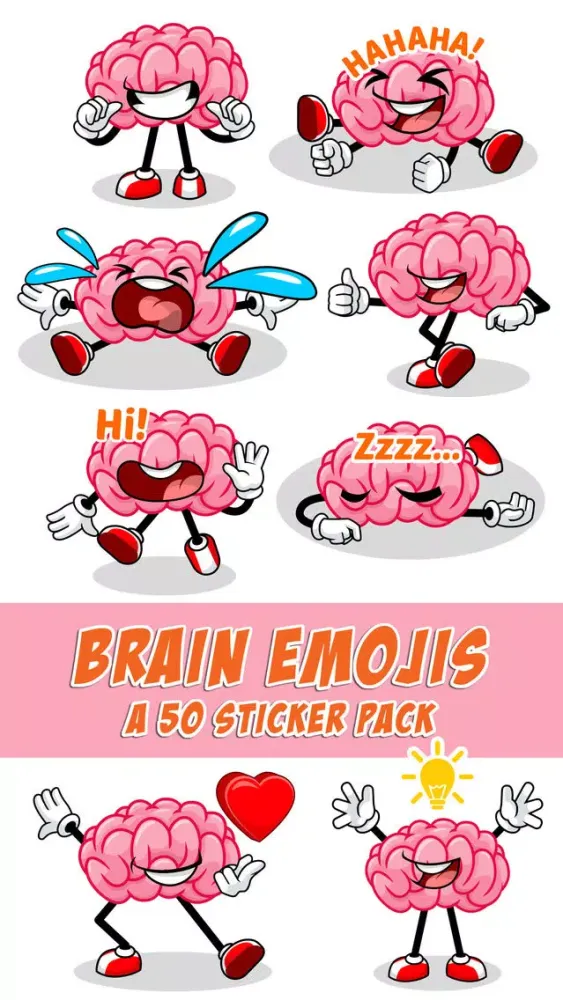 Скриншоты Brain Emojis Share Your Feelings Emoticon Stickers