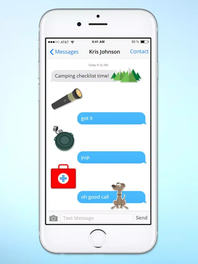 Capturas de pantalla de Camping Hiking and Climbing Fun Sticker Pack iPad 