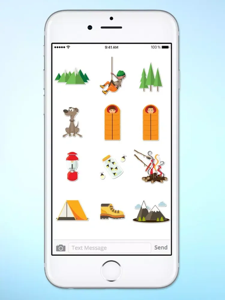 Capturas de pantalla de Camping Hiking and Climbing Fun Sticker Pack iPad 