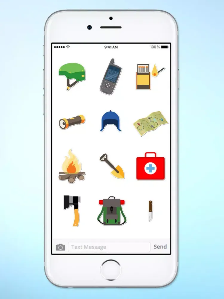 Capturas de pantalla de Camping Hiking and Climbing Fun Sticker Pack iPad 