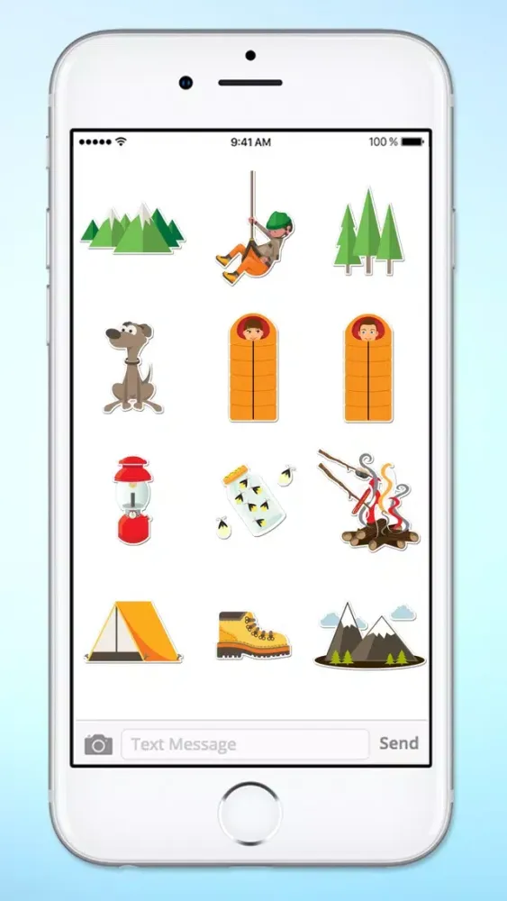 Capturas de pantalla de Camping Hiking and Climbing Fun Sticker Pack