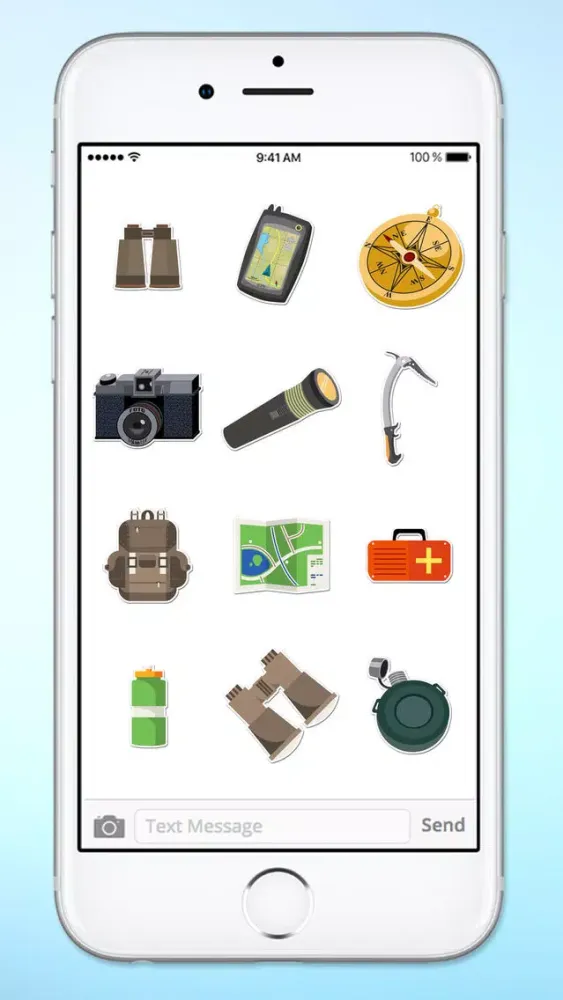 Capturas de pantalla de Camping Hiking and Climbing Fun Sticker Pack