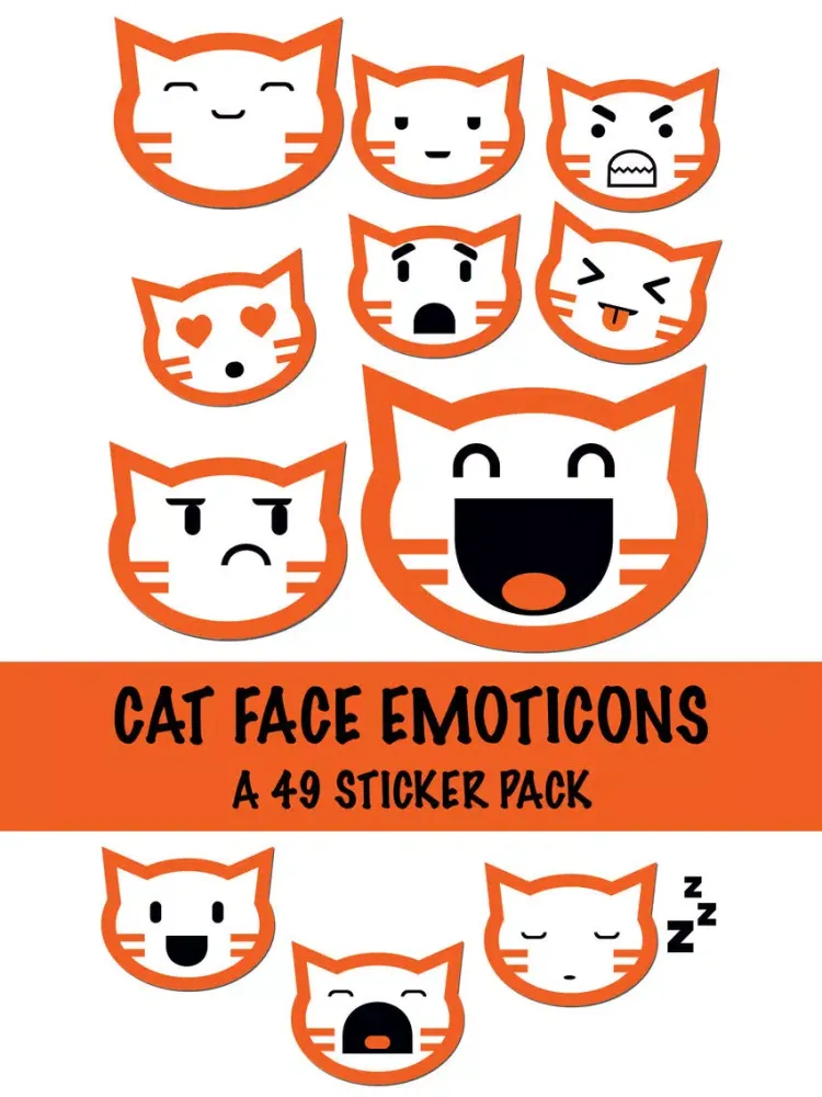 Capturas de tela do Cat Faces Emoticons Sticker Pack iPad 
