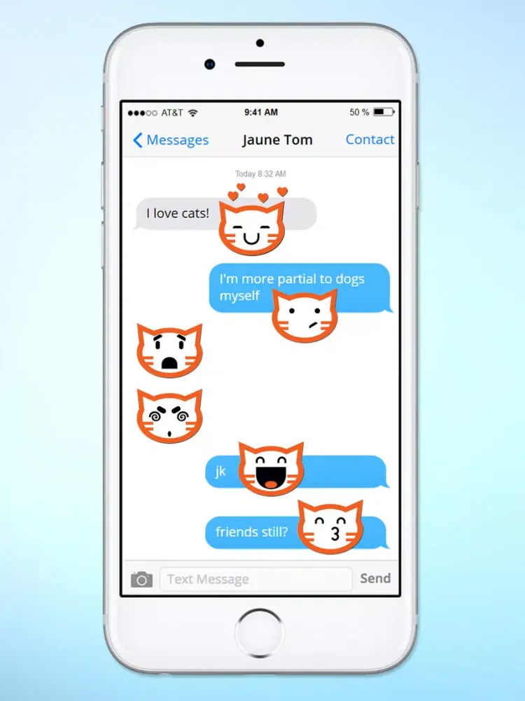 Capturas de tela do Cat Faces Emoticons Sticker Pack iPad 