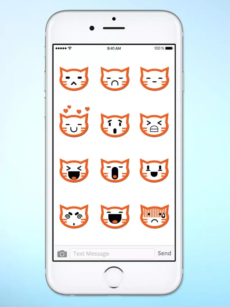 Capturas de tela do Cat Faces Emoticons Sticker Pack iPad 