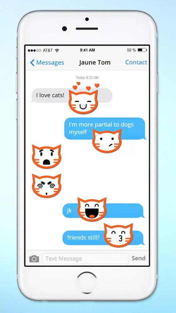 Capturas de tela do Cat Faces Emoticons Sticker Pack