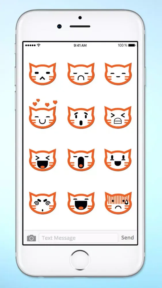 Capturas de tela do Cat Faces Emoticons Sticker Pack
