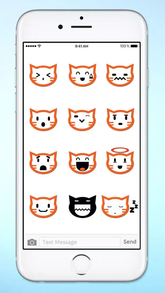 Capturas de tela do Cat Faces Emoticons Sticker Pack