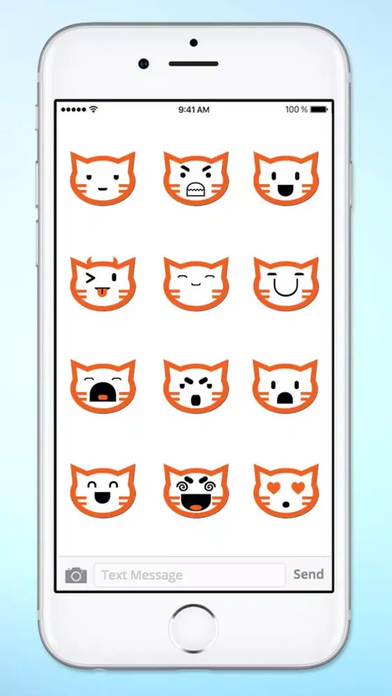 Capturas de tela do Cat Faces Emoticons Sticker Pack