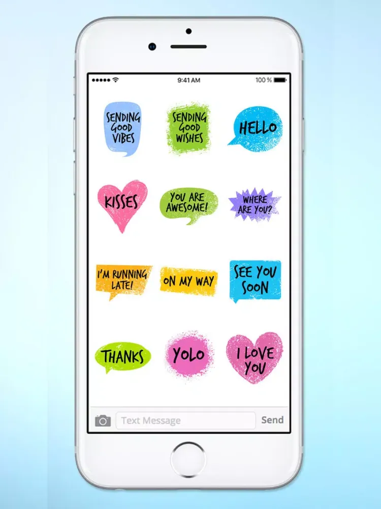 Captures d'écran de Colorful Words Text Sticker Pack iPad 