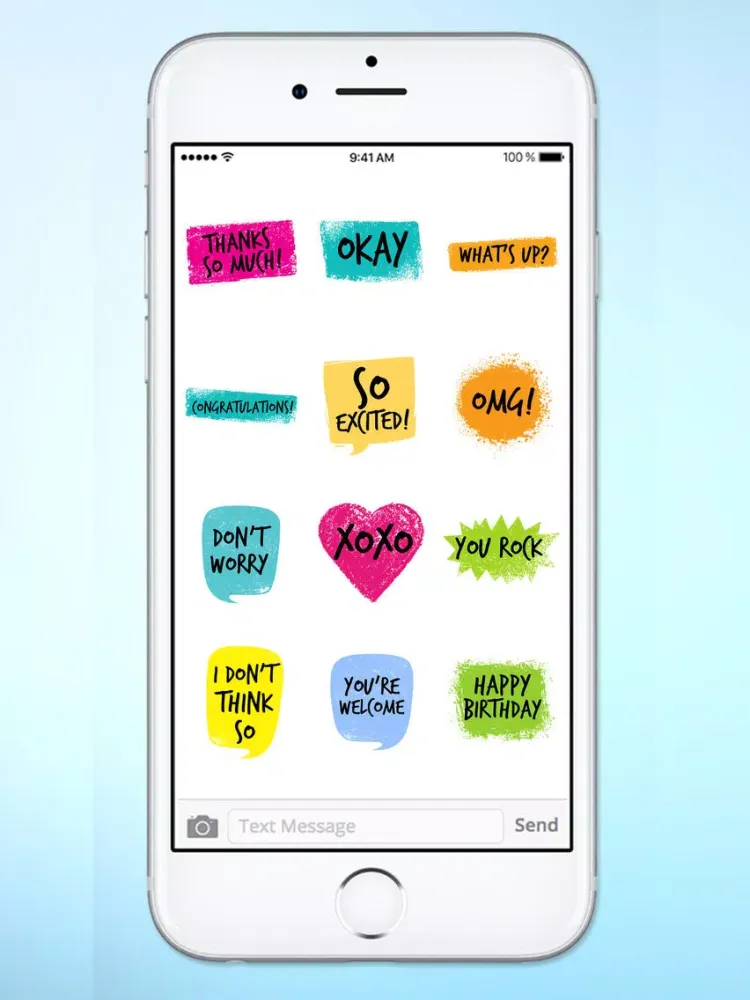 Captures d'écran de Colorful Words Text Sticker Pack iPad 