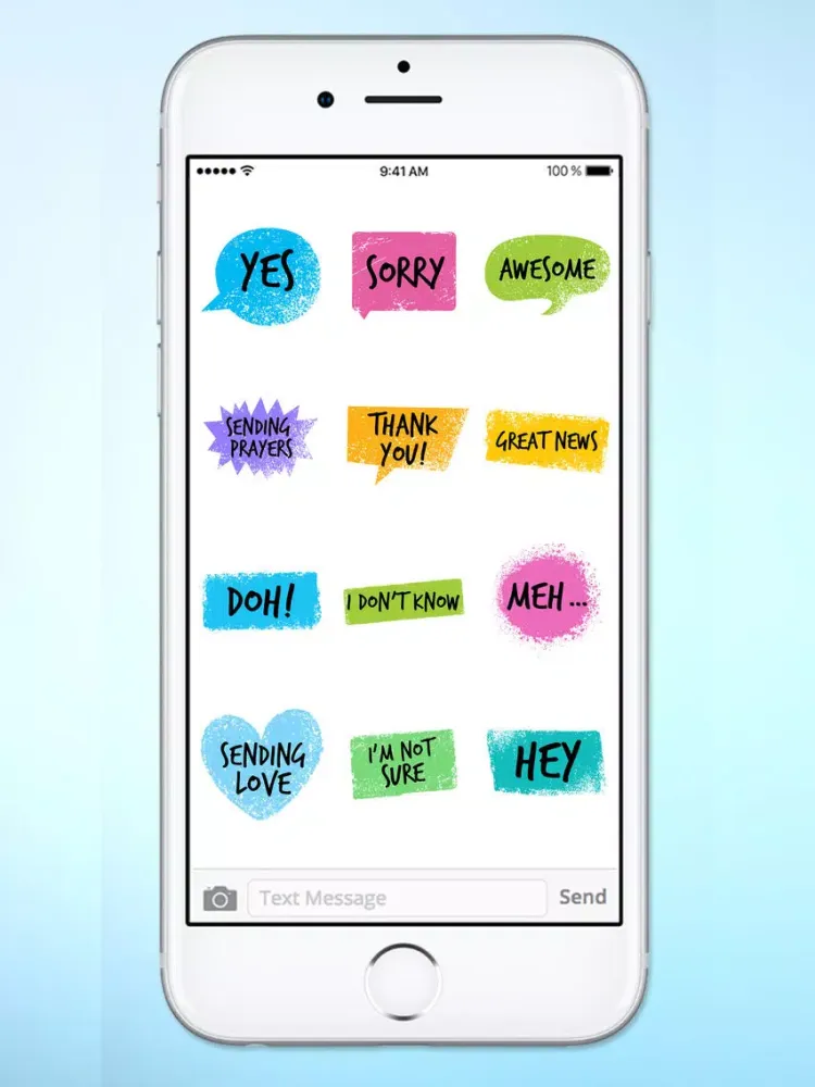 Captures d'écran de Colorful Words Text Sticker Pack iPad 