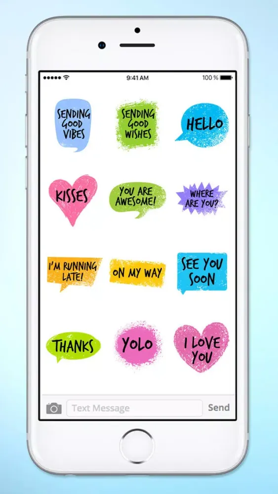 Captures d'écran de Colorful Words Text Sticker Pack