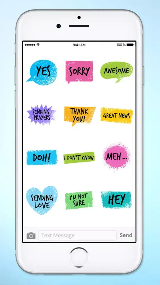 Captures d'écran de Colorful Words Text Sticker Pack