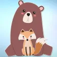 Cute Bear and Fox Animal Sticker Pack Cute Bear and Fox Animal Sticker Pack