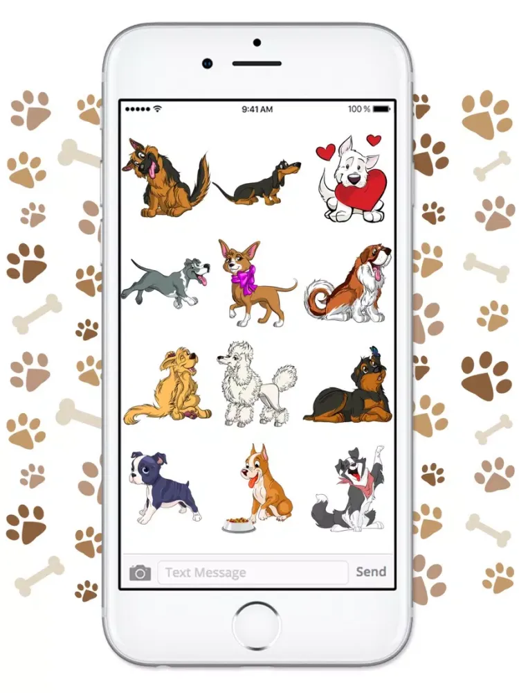 Cute Cartoon Dog Sticker Pack iPad  Screenshots