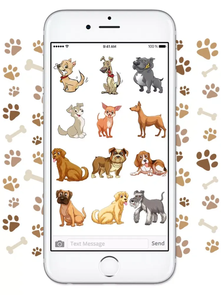 Cute Cartoon Dog Sticker Pack iPad  Screenshots