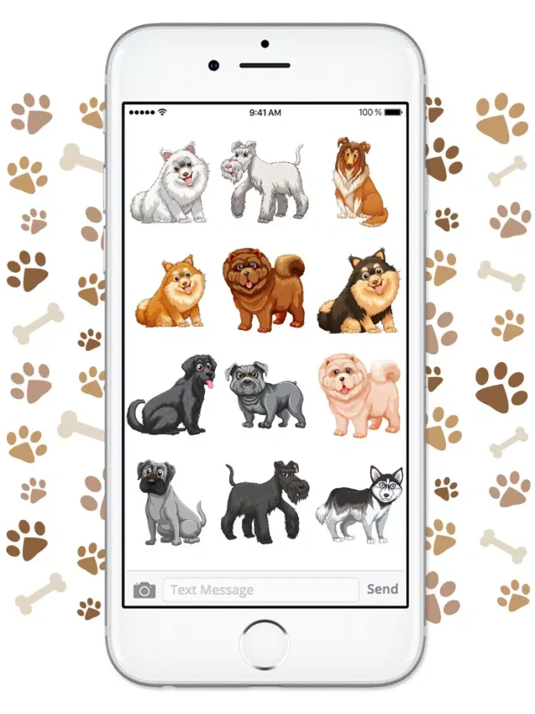 Cute Cartoon Dog Sticker Pack iPad  Screenshots