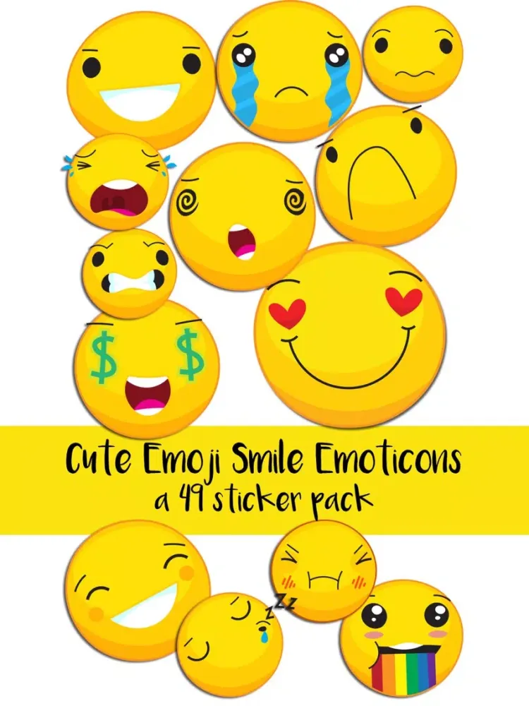 Capturas de tela do Cute Emoji Smile Emoticons Sticker Pack iPad 