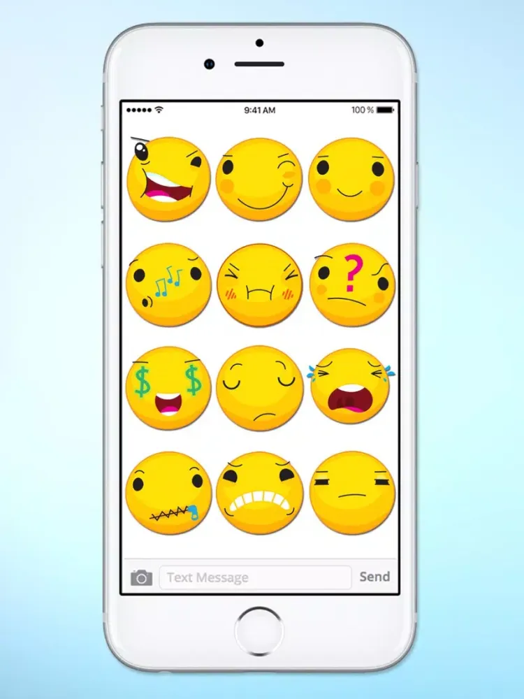 Capturas de tela do Cute Emoji Smile Emoticons Sticker Pack iPad 