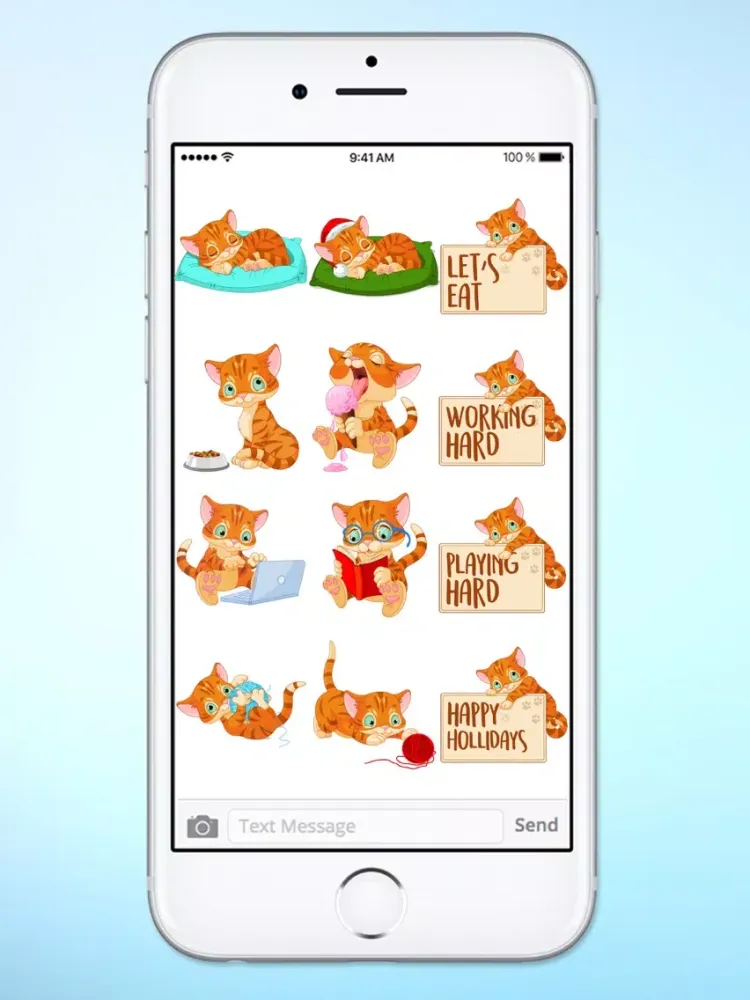 Скриншоты Cute Kitten Messages Sticker Pack iPad 