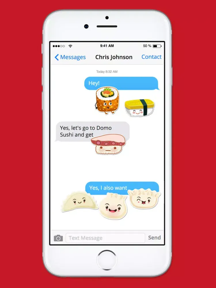 Cute Sushi Kawaii Sticker Pack iPad  স্ক্রিনশট