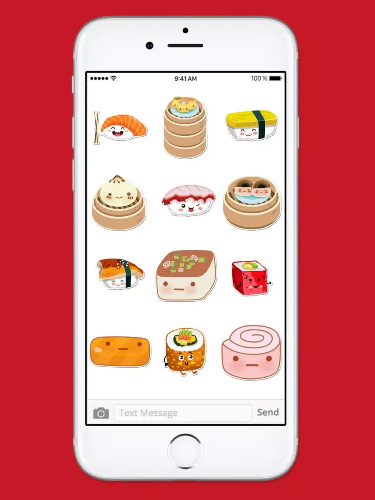 Cute Sushi Kawaii Sticker Pack iPad  স্ক্রিনশট