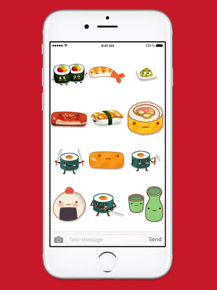 Cute Sushi Kawaii Sticker Pack iPad  স্ক্রিনশট