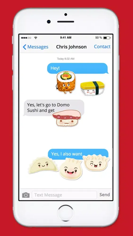 Cute Sushi Kawaii Sticker Pack স্ক্রিনশট
