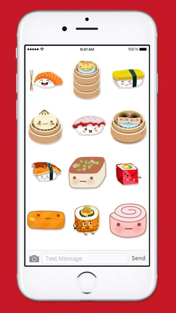 Cute Sushi Kawaii Sticker Pack স্ক্রিনশট