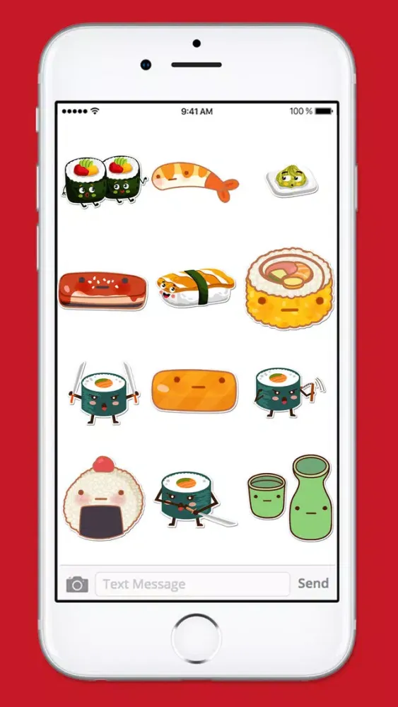 Cute Sushi Kawaii Sticker Pack স্ক্রিনশট