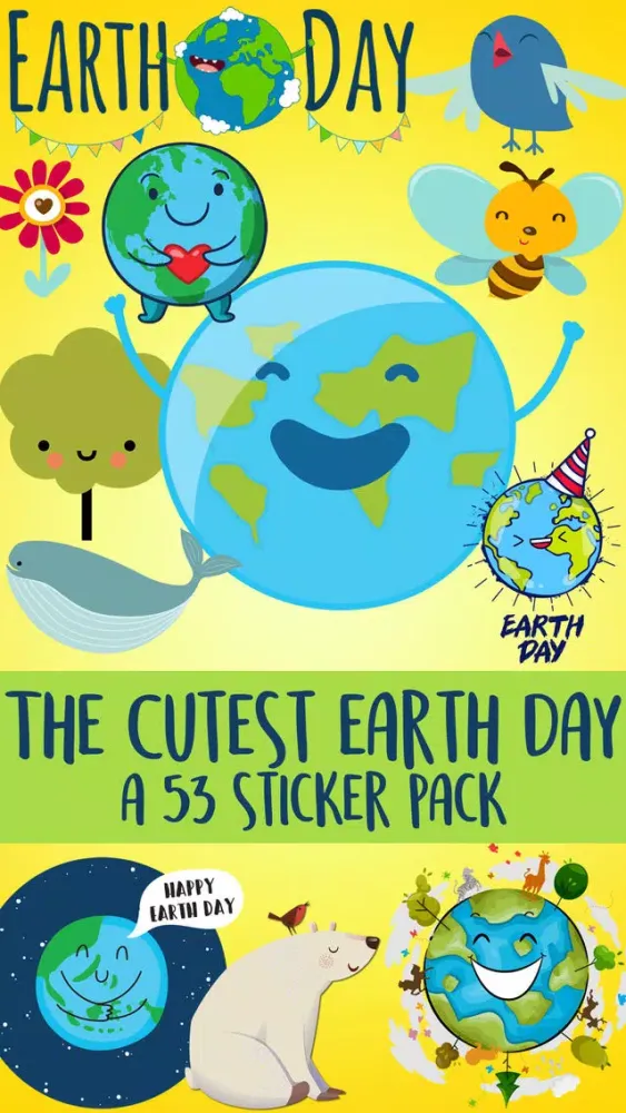 The Cutest Earth Day Sticker Pack স্ক্রিনশট
