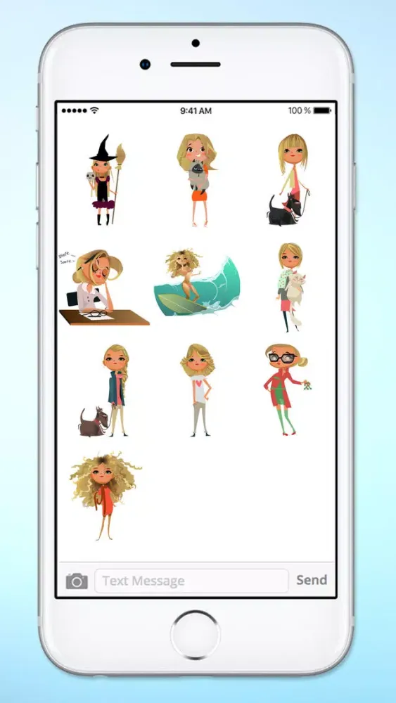 Capturas de tela do Daily Life Active Girl Sticker Pack