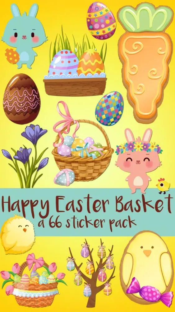 Скриншоты Happy Easter Basket Sticker Pack