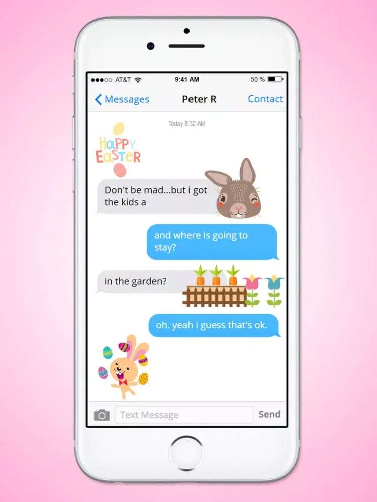 Zrzuty ekranu Happy Easter Garden Sticker Pack iPad 