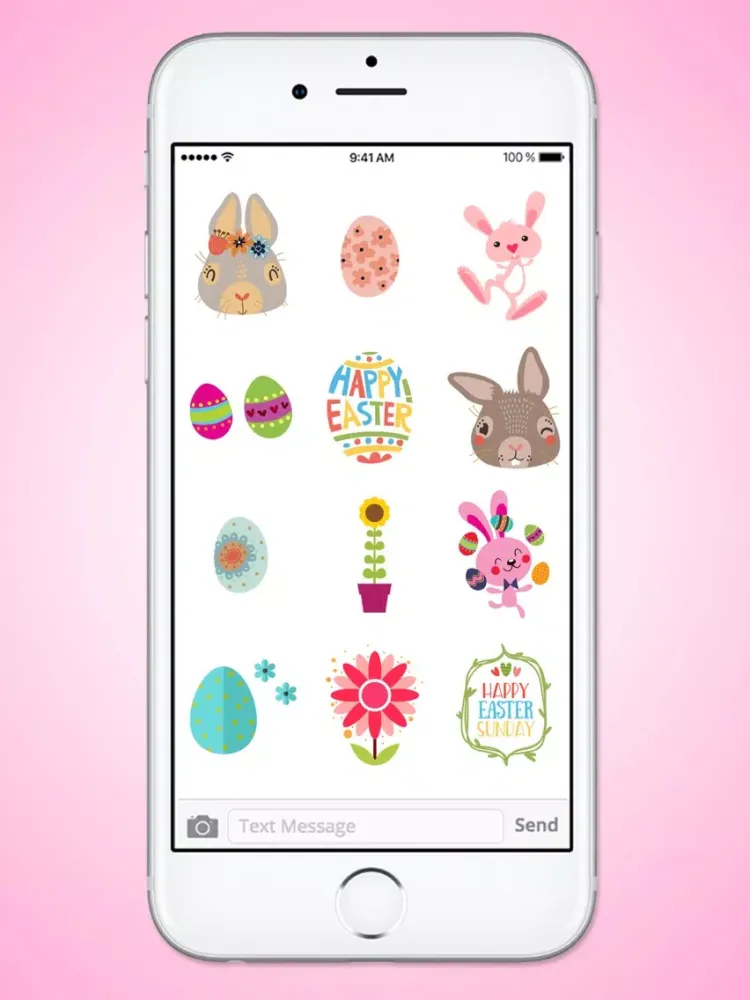 Zrzuty ekranu Happy Easter Garden Sticker Pack iPad 