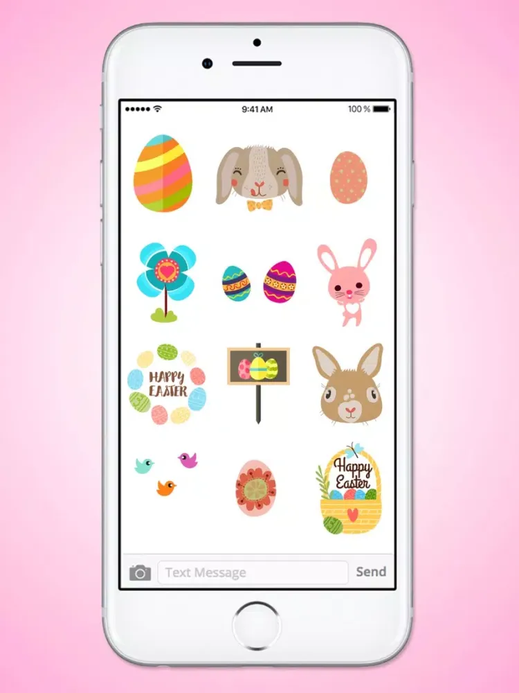Zrzuty ekranu Happy Easter Garden Sticker Pack iPad 
