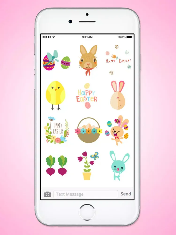 Zrzuty ekranu Happy Easter Garden Sticker Pack iPad 
