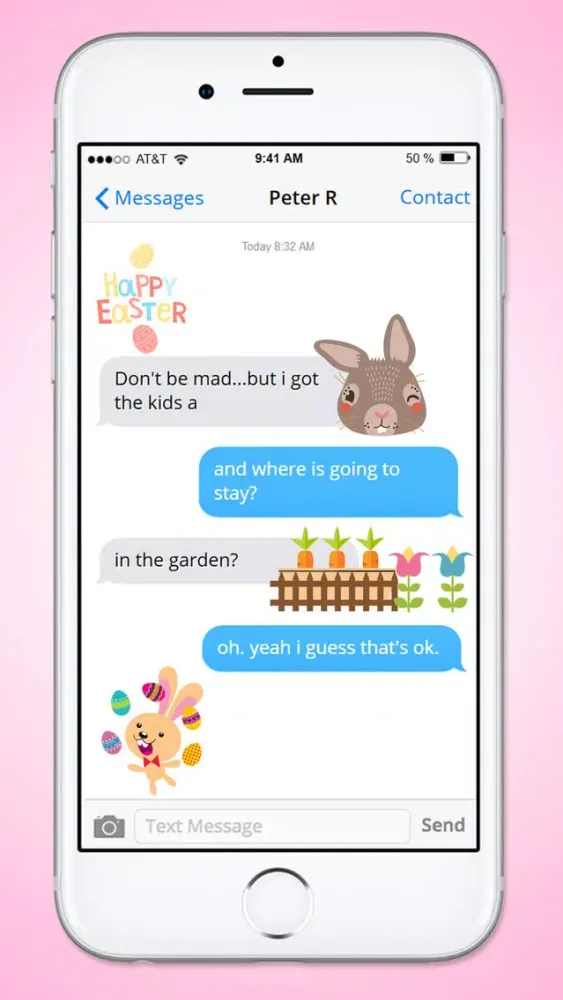 Zrzuty ekranu Happy Easter Garden Sticker Pack
