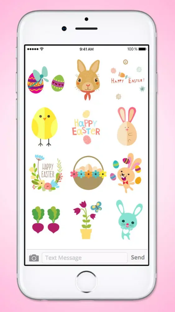 Zrzuty ekranu Happy Easter Garden Sticker Pack