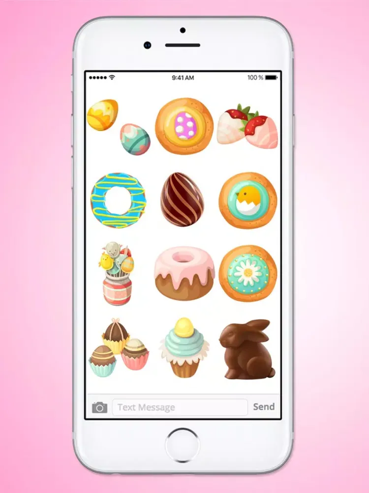 Easter Treats Cookies Cake and Candy Sticker Pack iPad  Screenshots