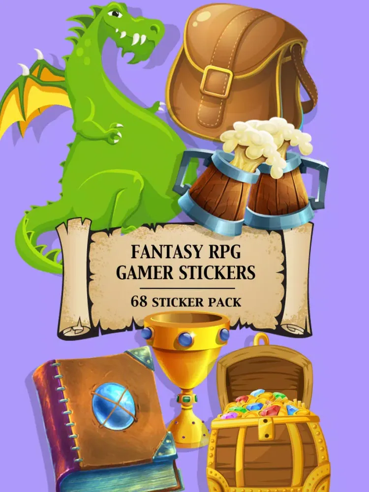 Fantasy RPG Gamer Sticker Pack iPad  سکرین شاٹس