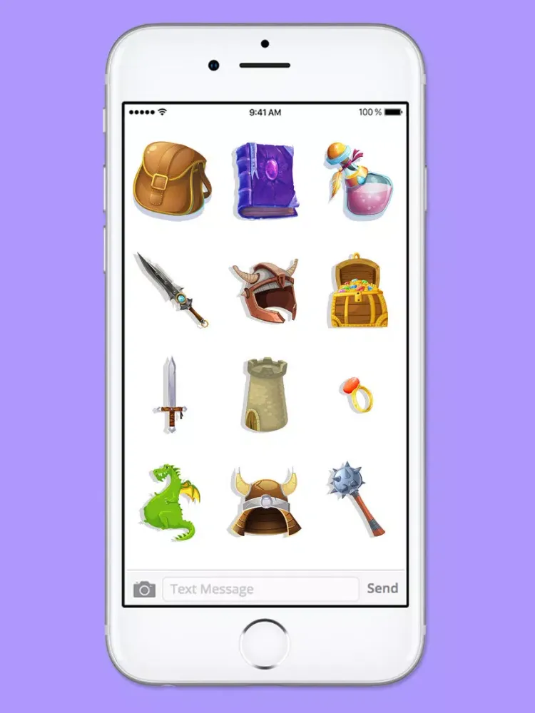 Fantasy RPG Gamer Sticker Pack iPad  سکرین شاٹس